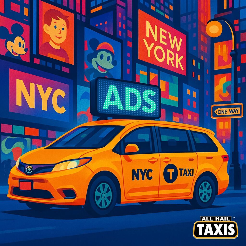 ALL HAIL TAXIS Digital Taxi Tops Advertising