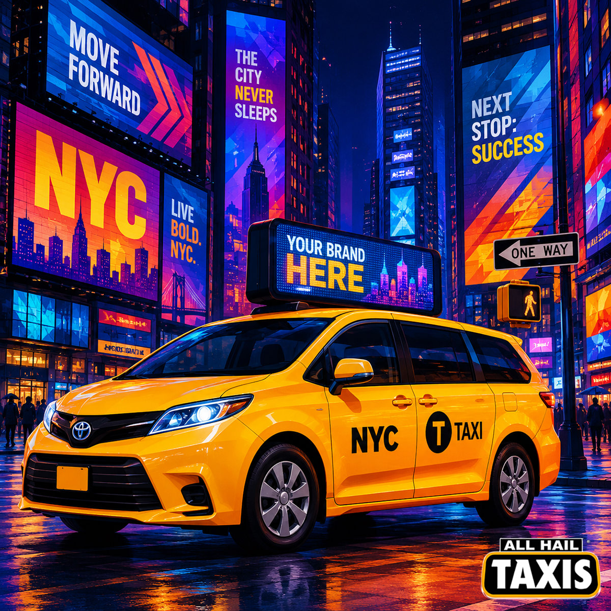 Taxis Ad The Ultimate NYC Taxi Advertising Solution | Digital Taxi Tops